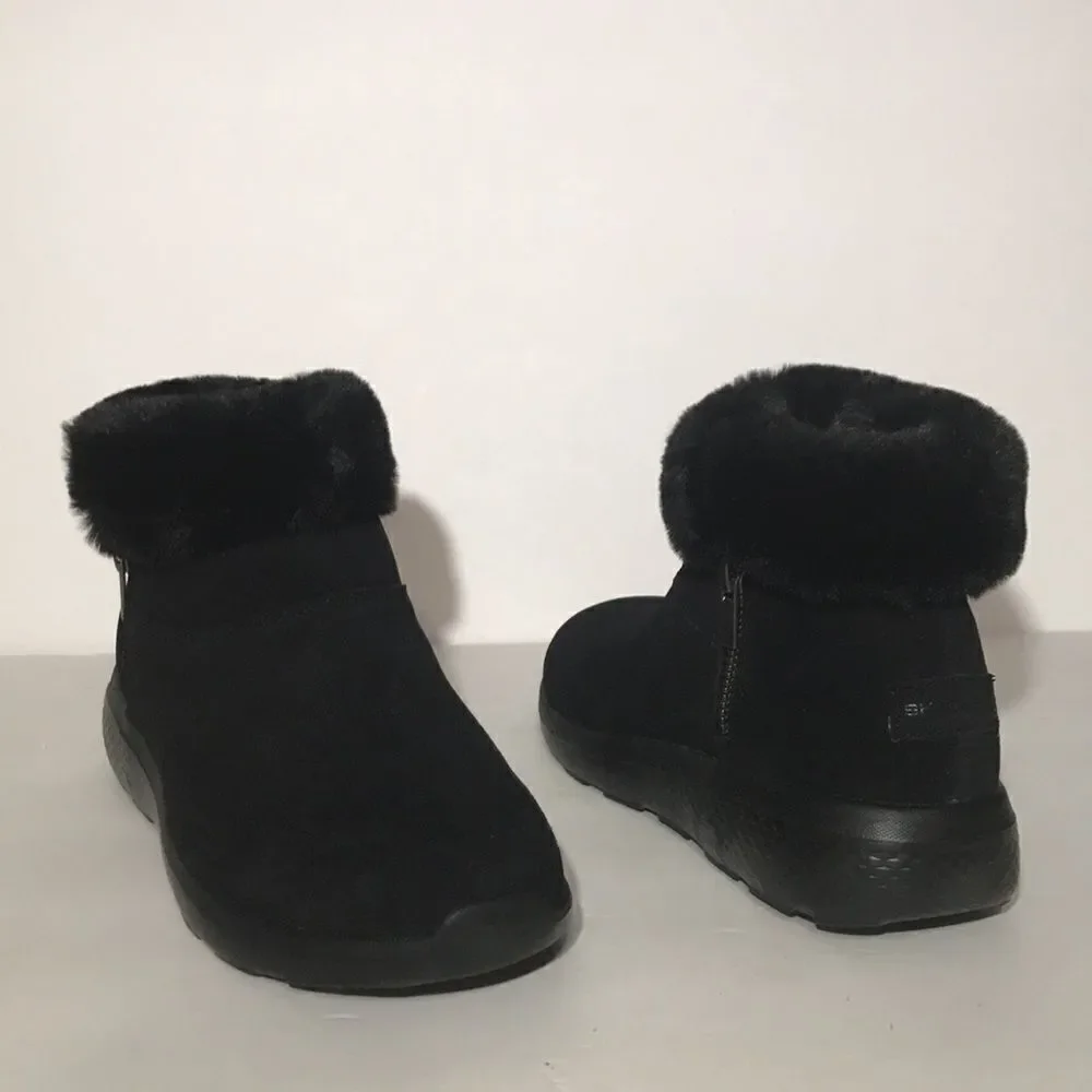 Skechers On-The-Go Enchanted Faux Fur Ankle Boots
